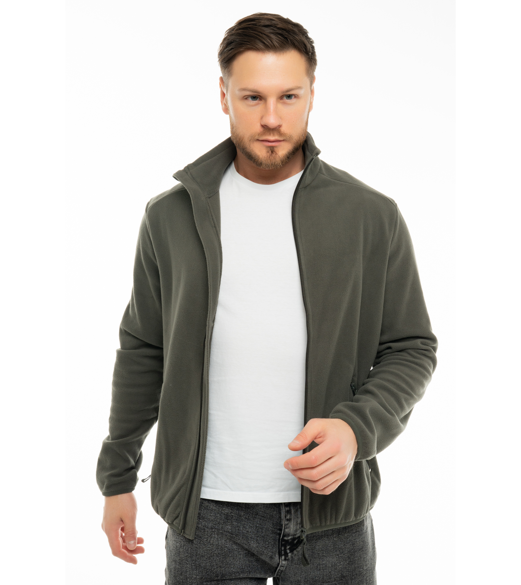 Куртка флисовая мужская арт. JF-01 хаки Куртка флисовая мужская арт. JF-01 хаки