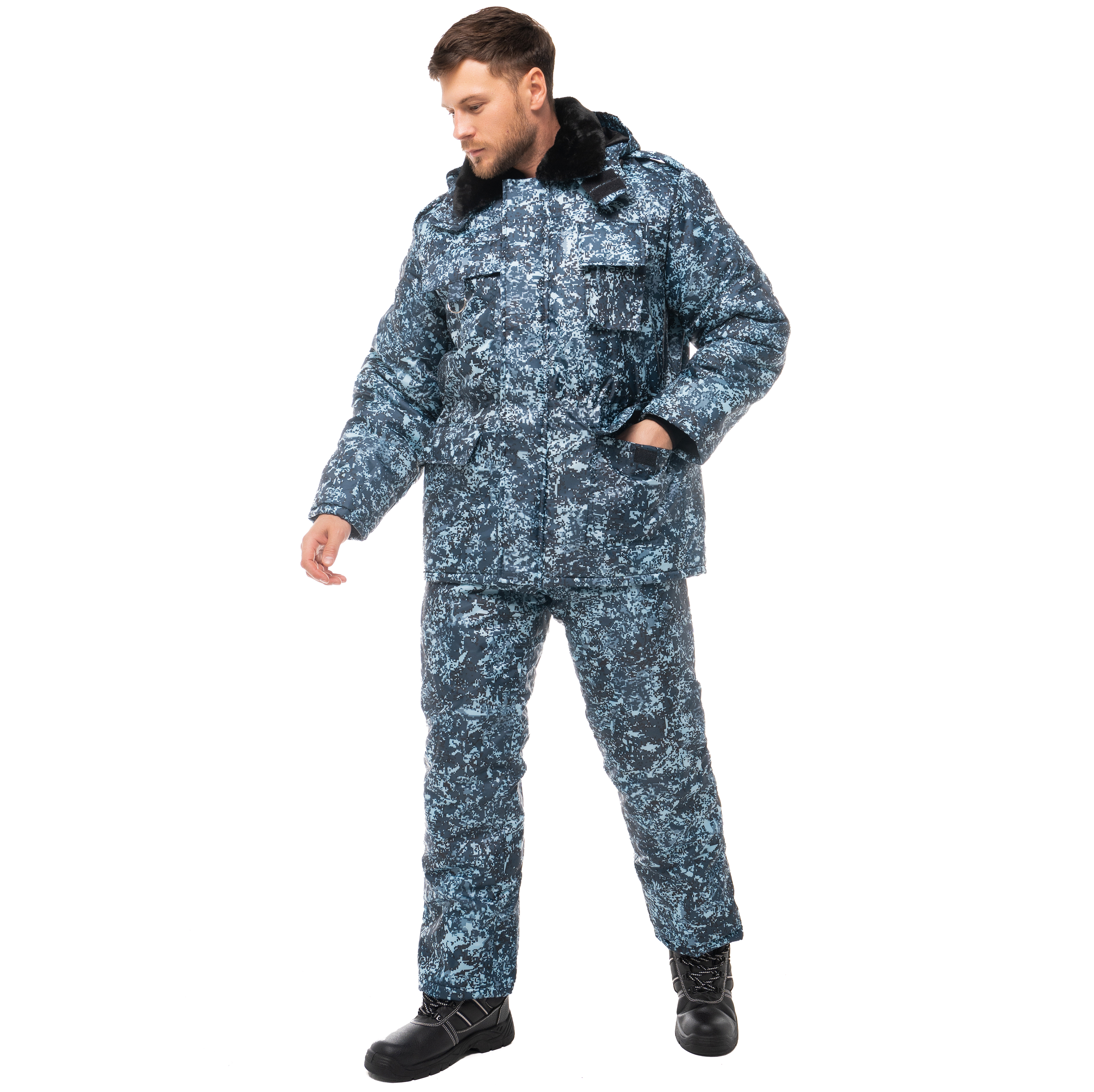 Костюм утепленный «ОХРАННИК» КМФ цифра Костюм утепленный «ОХРАННИК» КМФ цифра